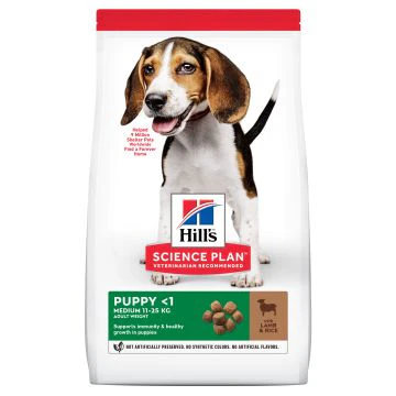 Hill&rsquo;s Science Plan Puppy Medium Lam en rijst 14kg