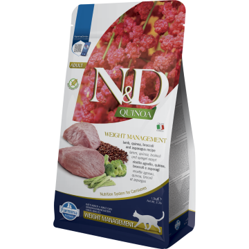 N&D Quinoa Weight Management Agneau Croquettes pour Chats