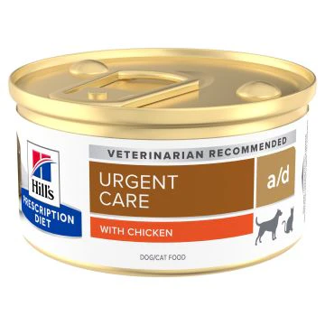 Hill's Prescription Diet a/d Urgent Care pour Chiens et Chats au Poulet 12x85g