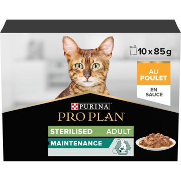 Purina Pro Plan Sterilised pour Chat au poulet 10x85gr