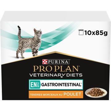 Purina Pro Plan Veterinay Diets EN pour Chat au poulet 10x85g