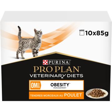 Purina Pro Plan Veterinay Diets OM pour Chat 10x85g