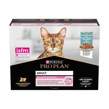 Purina Pro Plan Nutrisavour Delicate pour Chat au poisson 10x85g