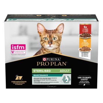 Purina Pro Plan Sterilised maintenance pour Chat Mix 10x85g