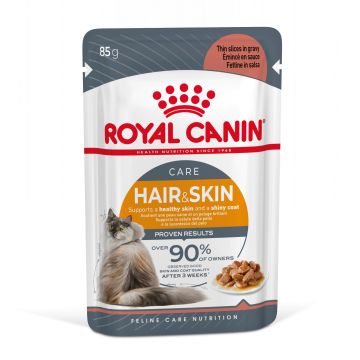 Royal Canin Hair & Skin Care Natvoer in Gravy kattenvoer 12x85g