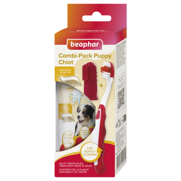 Beaphar Combipack Chiot Dentifrice + Brosse à Dents