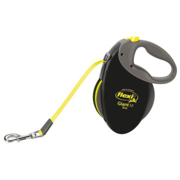 Flexi Giant Neon Lint L/8m Zwart/neon Geel