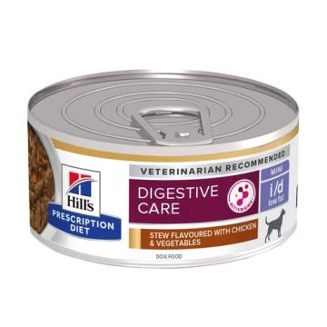Hill's Prescription Diet I/D Low Fat Digestive Care Bo&icirc;tes Pour Chien Au Poulet et L&eacute;gumes Ajout&eacute;s - 24 x 156g