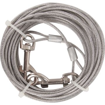 Aanlegkabel Geplastif. Wit 5m 6mm