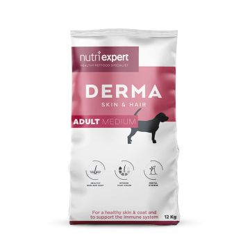Nutri Expert Derma Adult Medium Croquettes pour Chien 12kg