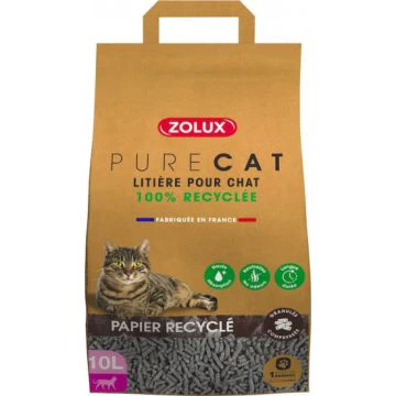 Zolux Purecat Liti&egrave;re Papier Recycle pour Chat 10L