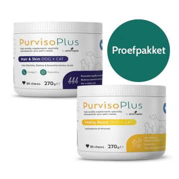 Purviso Plus Hair & Skin + Vitality Proefpakket voor Honden