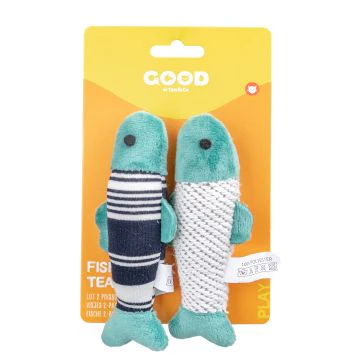 Good Teal & Sand Poissons lot de 2 Jouets pour Chat