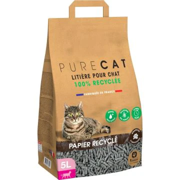 Zolux Liti&egrave;re Purecat 100% Papier Recycl&eacute; pour Chat 5L