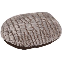 Coussin Snoozzy Ovale Fermeture Eclair Brun 50x40x8cm