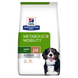 Hill's Prescription Diet J/D Metabolic + Mobility croquettes pour chien - 12Kg poulet