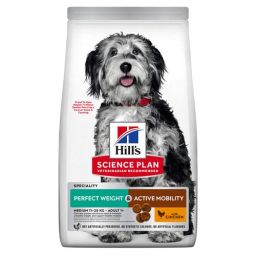 Hill's Science Plan Perfect Weight & Active Mobility Croquettes Pour Chien Adulte Medium Au Poulet 12kg