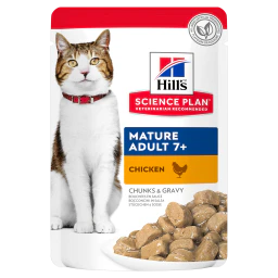 Hill's Science Plan Mature 7+ Nourriture Humide au Poulet pour Chats Seniors 85g