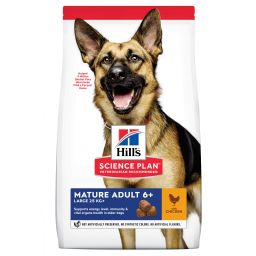 Hill's Science Plan Mature Adult croquettes pour grand chien sénior au poulet