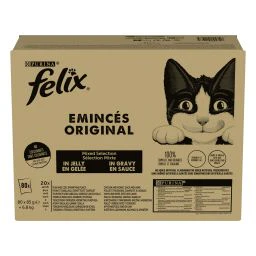 Felix Original Seaside Aliment Humide pour Chat en Sauce et Gelée 80x85g