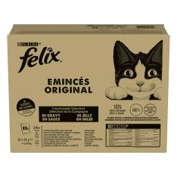 Felix Original Countryside Aliment Humide pour Chat en Sauce et Gelée 80x85g