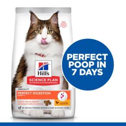 Hill's Science Plan Perfect Digestion Pour Chat Adulte Au Poulet Et Riz Complet 1,5kg