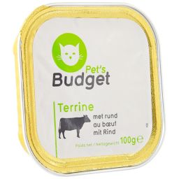 Pets Budget Nourriture Humide pour Chat au Boeuf 100g