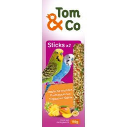 Tom&Co Sticks voor Parkieten Tropische Vruchten 2x55g