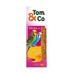 Tom&Co Sticks Parkieten Honing 2x55g