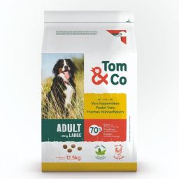Tom&Co Large Adult Croquettes pour Chien au Poulet 12,5kg