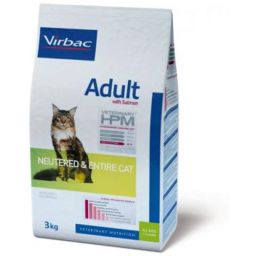 Virbac Veterinary Hpm Adult Neutered & Entire - Kattenvoer met Zalm - 3kg
