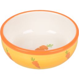 Flamingo Gamelle Nourriture Petit Rongeur Ibo Ceramique Jaune 13cm 310ml