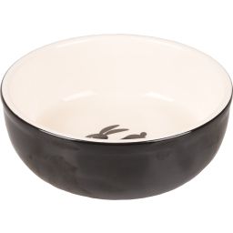 Flamingo Gamelle pour La Nourriture Rongeur Nala Céramique Noir-Blanc 13,3cm 400ml