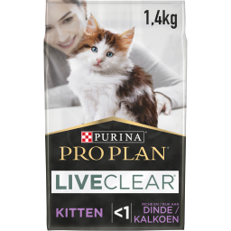 Pro Plan LiveClear Kitten Croquettes pour Chaton 1,4kg