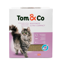 Tom&co Kattenbakvulling Bentonite Ultra Compact 6kg