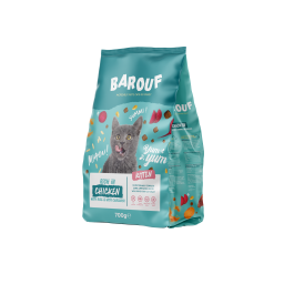 Barouf Kitten Croquettes pour Chaton Poulet & Ris 700g