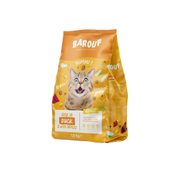 Barouf Adult Kattenbrokken Eend & Appel 1,5kg