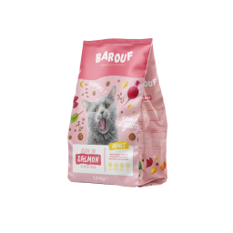 Barouf Adult Kattenbrokken met Zalm & Rijst 1,5kg