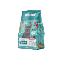 Barouf Kitten Croquettes pour Chaton Poulet & Ris 1,5kg