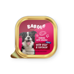 Barouf Adult Terrine en Boeuf & Poulet pour Chien 150g