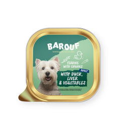 Barouf Adult Terrine au Canard & Levier pour Chien 150g