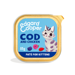 Edgard & Cooper Barquette pour Chaton Paté Cabillaud & Poulet 85g