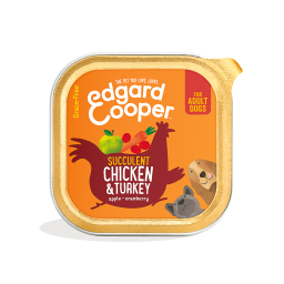 Edgard & Cooper Adult Barquette pour Chien Poulet & Dinde 150g