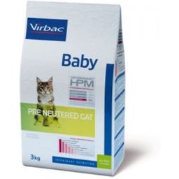 Virbac Veterinary Hpm Baby Pre Neutered - Kattenvoer - 3kg