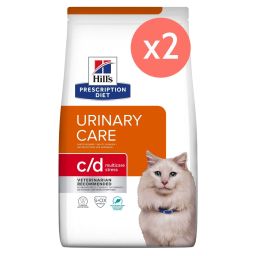 Lot de 2 sacs Hill's Prescription Diet C/d Urinary Stress Multicare Cat Chicken 3kg