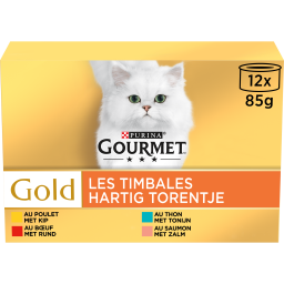 Gourmet Gold Hartige Torentjes voor Katten met Kip 12x85g