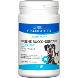 Francodex Hygiène Bucco-Dentaire Comprimés pour Chiens et Chats 60 pièces