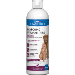 Francodex Shampooing Antiparasitaire en Diméthicone pour Chiens et Chats 200ml