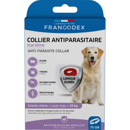 Francodex Collier Antiparasitaire en Icardine pour Grand Chien