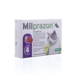 Milprazon Grote Kat 16mg - 4 Tabletten